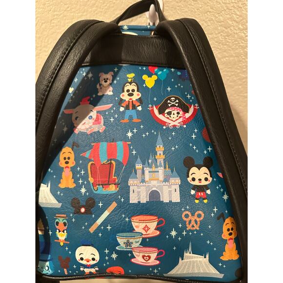 NWOT Disney Parks Disneyland and Walt World Chibi Character Loungefly Backpack - Picture 4 of 5